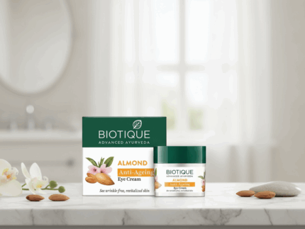 Крем для повік Біотик Мигдаль almond anti ageing eye cream biotique, 16г  від темних кругів під очима